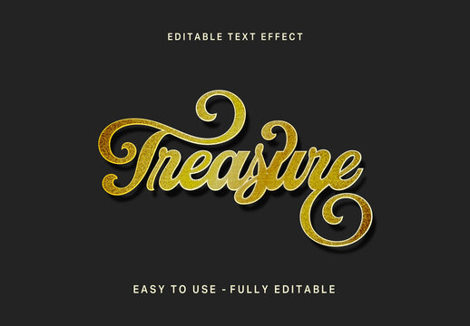 Gold Glitter Text Effect Calligraphy Ornate Vintage Font