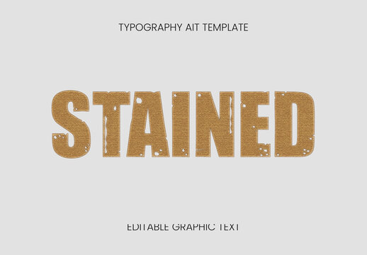 Brown Aged Paper Flat Vintage Text Effect