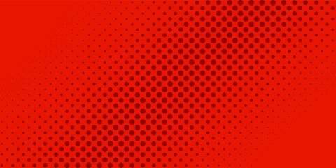 Abstract red and crimson pop art background with halftone dots in comic style design abstract modern