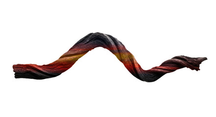 Colorful Twisted Rope on White Background.