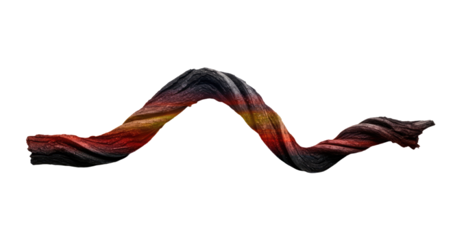 Colorful Twisted Rope on White Background.