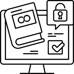 Line Art Unlimited Study Access Icon