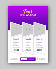 Flyer Design Template for Travel Agency, Flyer for Tour & Adventure