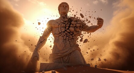 Powerful Titan Transformation - A Dramatic Display of Strength and Destruction.