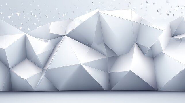 Abstract Geometric Background With Light Gray Polygons