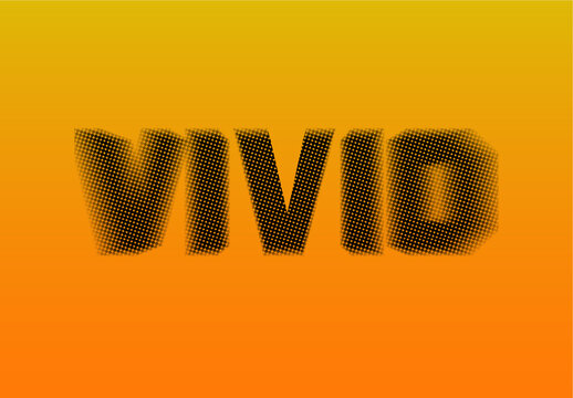 Multicolored Halftone Text Effect Dotted Blur Font