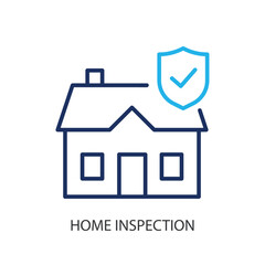 Home inspection thin line icons. Original vector illustration.