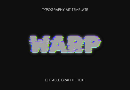 Gray And Green Chromatic Aberration Glitch Text Effect Distorted Cyber Font