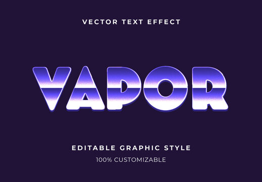 Purple And White Neon Vaporwave Text Effect Shiny Gradient Bold Font