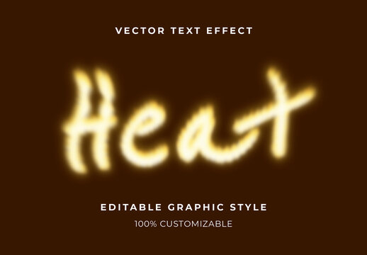 Yellow Burning Text Effect Glowing Blurred Font