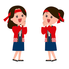 上方のものにときめく販売スタッフ