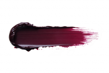 A vibrant. rich burgundy paint stroke on a clean white background. the texture and color depth. ideal for artistic projects or design applications