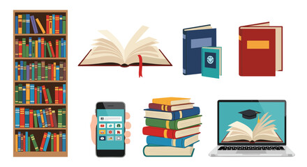 A digital library with diverse reading materials and learning resources for education.