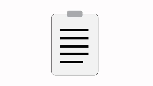 document icon animation simple flat