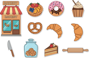 Bakery Delights An Assortment of Sweet Treats and Tools for Baking
