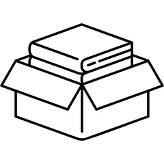 Line Art Book Donation Icon