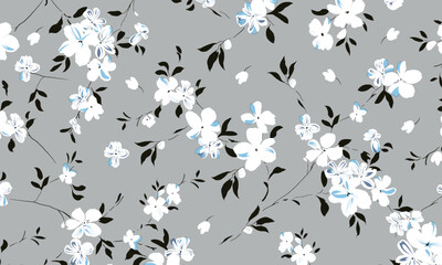 Flower abstract seamless pattern design background suitable for home decore and wallpaper purpose
