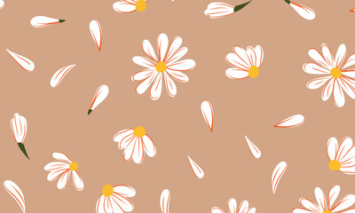 Flower abstract seamless pattern design background suitable for home decore and wallpaper purpose
