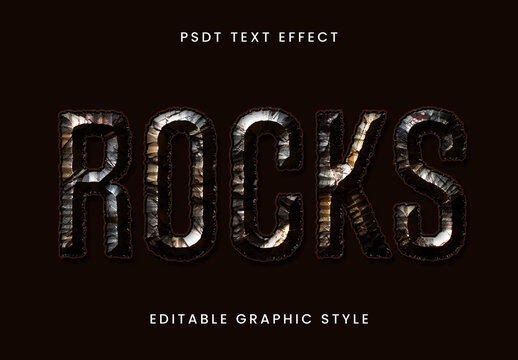 Rock Stone Cracked Text Effect
