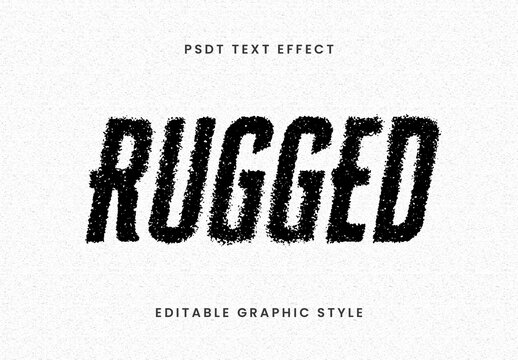 Black And White Distressed Text Effect Bold Rugged Grunge Font
