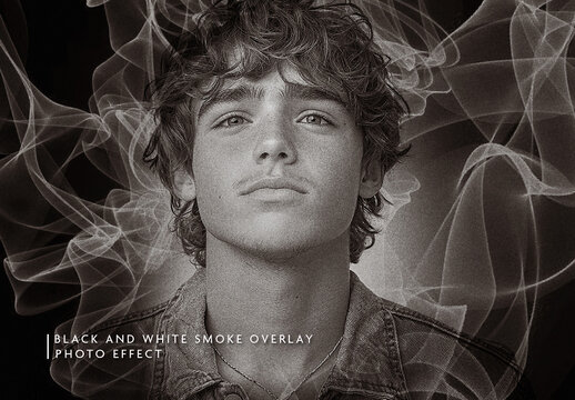 Black And Grey Smoke Overlay Photo Effect