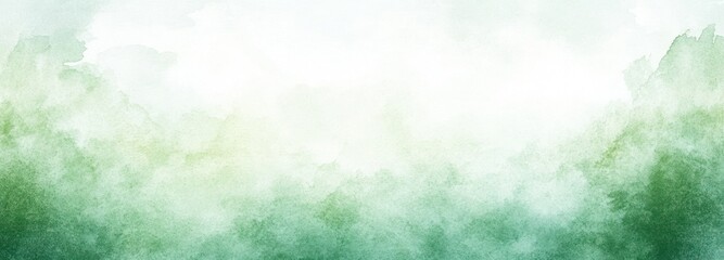 Abstract textured green and white gradient with brushstroke patterns resembling foliage or mist