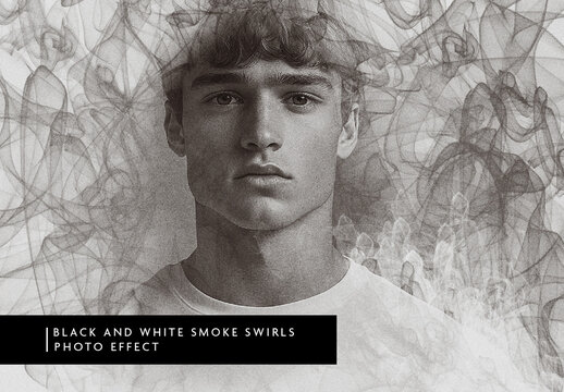 Black And White Smoke Overlay Photo Effect