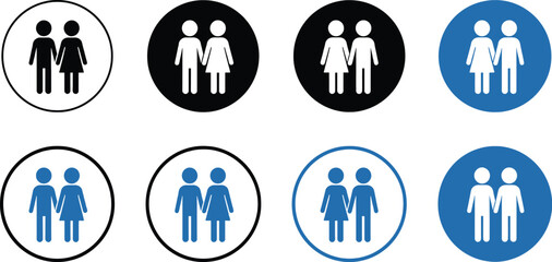 Diverse People Icons Set for User Interface Design