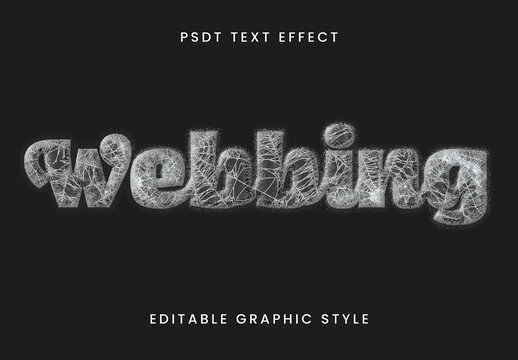 Black And White Spider Web Text Effect Script Horror Creepy Font