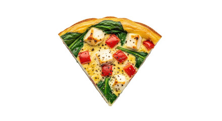 Colorful Assorted Pizza Slice with Vegetables and Cheese.