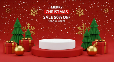 Spread holiday cheer with this festive Christmas sale announcement! Perfect for attracting customers with a special 50% off deal and seasonal promotions. Boost your business now.