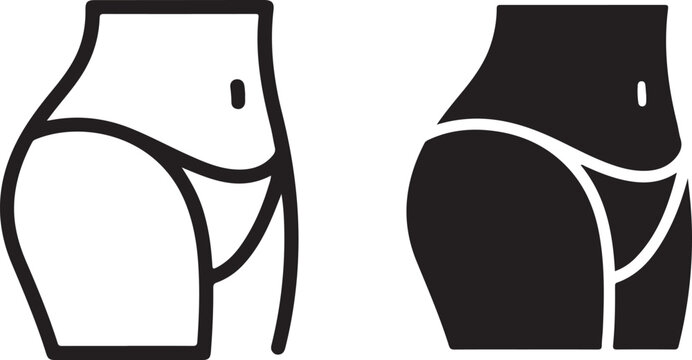 Female hips  vector icon