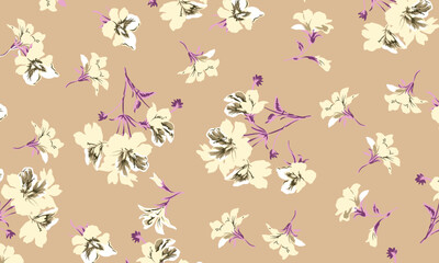 Flower abstract seamless pattern design background suitable for home decore and wallpaper purpose
