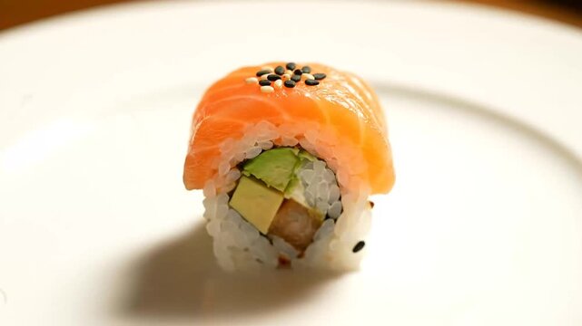 A series of sushi roll images showcasing fresh ingredients and meticulous