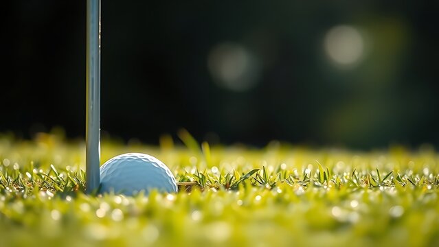tennessine. Fresh divot mark on golf course turf with upturned grass and morning dew. real-estate listings, architecture portfolios, designed for interior renovation comparisons for interiors.