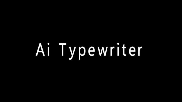Ai Typewrit with a Vertical Line Cursor on a Black Background artificial intelligence writing