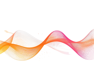 Gradient waves of flowing lines on a black background