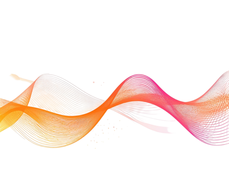 Gradient waves of flowing lines on a black background