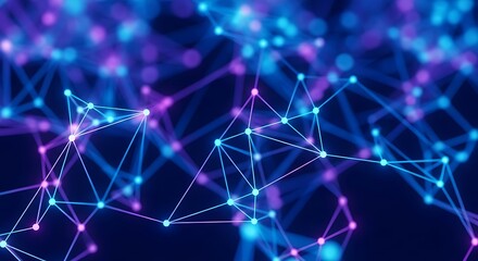 Digital Web of Innovation: A complex web of interconnected nodes radiates with luminous energy, symbolizing the intricate architecture of modern technological innovation and data analysis.