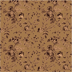 Flower abstract seamless pattern design background suitable for home decore and wallpaper purpose
