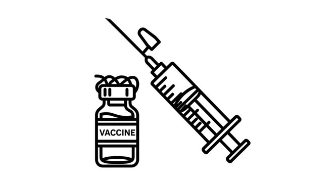 Vaccine vial and syringe ready for injection, supporting global health and immunization efforts, symbolizing hope and protection against infectious diseases