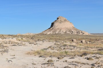desert landscape with blue sky