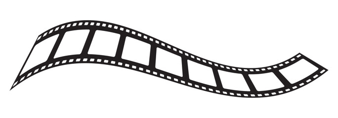 Fototapeta premium Old grunge movie film long strip set, vintage filmstrip roll frame. Film strip icon. Video tape photo film strip frame vector. film frame border strip analog. Roll of retro film strip on isolated.