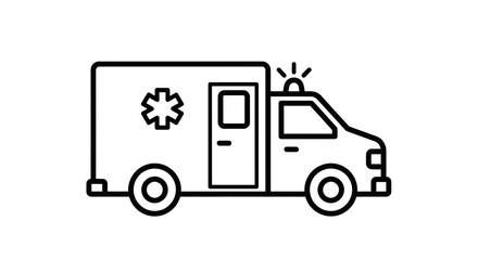 Emergency ambulance speeding to rescue, a symbol of urgent medical care and hope in times of crisis, perfect for healthcare and safety campaigns