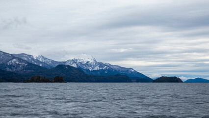 San Carlos de Bariloche Patagonia Argentina glacial lake Nahuel Huapi, next to the Andes Mountains