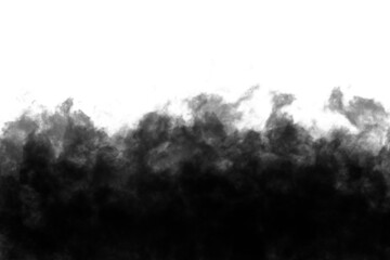 Dust sand soil smoke cloud particles isolated on transparent white background. Brown sandstorm smog sand dust explosion rising. Design elements for Compositing, covering, overlay, PNG