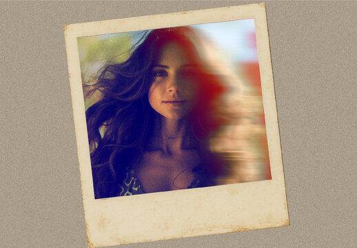 Red And Beige Vintage Instant Photo Effect