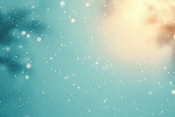Softly glowing bokeh lights effect with warm and cool tones resembling snow or dust particles floating in a calm and dreamy atmosphere