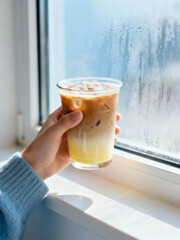 Morning Iced Coffee Lifestyle Shot