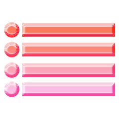Fototapeta premium Glossy 3D Menu List icon with glassmorphism effect - Y2K inspired jelly checklist symbol in pink gradient